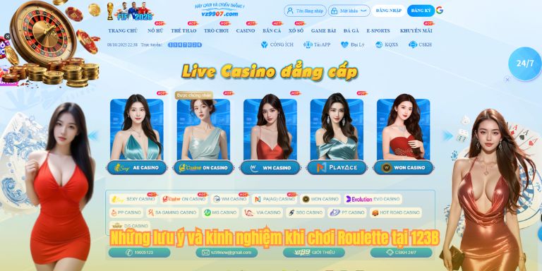 Roulette Là Gì? Luật Và Cách Chơi Roulette Tại Nhà Cái 123B 4 Những lưu ý và kinh nghiệm khi chơi Roulette tại 123B